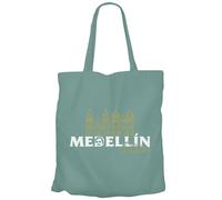 Fabulous Tote Bag Sac Shopping en Toile Turquoise - Medellin Minimalist Colombie Escobar Voyage - 10 L