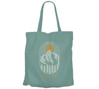Fabulous Tote Bag Sac Shopping en Toile Turquoise - Montagne Style Bohémien Nature Paysages - 10 L