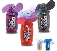 Fabulouz Lot de 3 mini ventilateurs portatifs à piles | Petit ventilateur de poche de refroidissement de voiture | Ventilateur de voyage silencieux et pliable | Cadeau essentiel de vacances