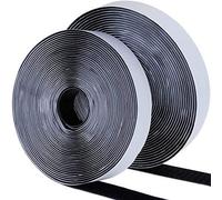 Faburo Bande Agrippantes Adhésives 2PCS [8M mâle 8M femelle] Rubans Adhésifs Bande Ruban Scratch Hook Loop Autoadhésif pour cadres photos Installation, 20mm x 8M,Noir