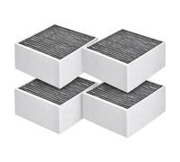 FAC - 4 filtres charbon actif plissés 100 x 100 x 50 mm - Compatible avec Elica KIT0120952A, KIT0147861A, Electrolux 4055405015, AEG 4055499638 - Fabriqué en France