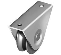 Fac Galet gorge 1/2 Ronde Ø16Mm - Roues pour portails coulissants - Traitement anti-corrosion - Sur roulements à billes - Revêtement de zinc - Roult - Montage en surface - 1 trou Ø16mm