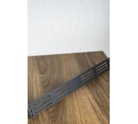 Façade 1U (1HE) 19" Rack Mount Server - Panneau avant (panneau de rack) - Accessoires d'armoire réseau Home Lab - Impression 3D (gris, 1U - 12 fentes d'aération)