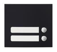 Façade 2 BP finition noire satinée pour module d'appel GTSW 200432 - AIPHONE GF2PB