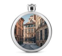 Façade Architecture Urban Image Flasques pour liqueur, 150 ml, en acier inoxydable, étanche, portable pour extérieur, camping, voyage, cadeaux