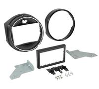 Facade autoradio 2DIN compatible avec BMW Mini ap14 Noir brillant