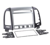 Adaptateur de façade 2-DIN pour Hyundai Santa Fe 2011-> > gris/noir