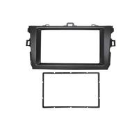 Façade autoradio Kit de Garniture de Montage de Tableau de Bord pour Toyota Corolla 2 Din GPS DVD stéréo CD Panneau Cadre Radio Fascia Kit Montage Autoradio(Black,173X98mm)