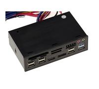 KALEA-INFORMATIQUE Façade Avant pour Baie 5.25 Multi Ports : CF SD MicroSD MMC USB2 USB3 eSATA SATA Audio 12V 5V