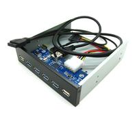 KALEA-INFORMATIQUE Façade Avant Type Baie avec 4 Ports USB 3.0 et 2 Ports USB 2.0 pour Emplacement CDROM 5.25. USB3 Superspeed 5G