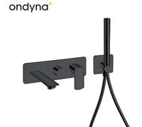 Facade Bain Douche Mural Profilo Encastre 3 Sorties Black Mat - CRISTINA ONDYNA PF10313