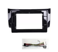 Façade D'autoradio 2 DIN 10,1 Pouces Panneau De Finition pour Tableau De Bord Cadre Lunette DVD pour Nissan pour Sentra pour Sylphy 2012-2019 RESPUNEKBAH(Black-UV-Cord)