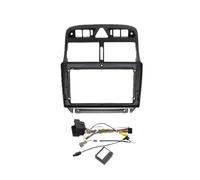 Façade D'autoradio 2 DIN 9 Pouces avec Adaptateur Et Insert De Tableau De Bord pour Peugeot 307 307CC 2002-2013 POMPOMPUR(Black Set)