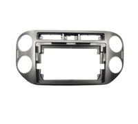 Façade D'autoradio 2 Din 9 Pouces pour VW pour Tiguan 2010-2015 Adaptateur Lecteur Android Couvercle Panneau Stéréo Beze Radio Fascia Dash Kit Cadre Panneau(Gray-23mm,Frame Cord canbus)