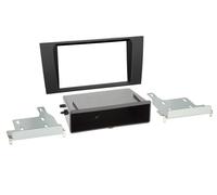 Façade d'autoradio 2-DIN avec vide poche compatible avec Audi A4 02/1999-08/2001