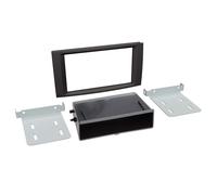 Façade d'autoradio 2-DIN avec vide poche compatible avec VW T5(7H)/Touareg(7L)