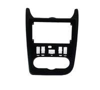 Façade d'autoradio 2 DIN Compatible avec Renault Logan, Sandero. Adaptateur Double Cadre pour Panneau CD et Garniture de Tableau de Bord. Facade d'Autoradio(Black Frame)