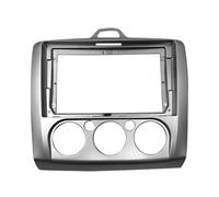 Façade D'autoradio 9 Pouces Android MP5 Lecteur Stéréo 2 DIN Cadre Tableau Bord pour Ford pour Focus MK2 2005-2011(Argent,Frame-MT)