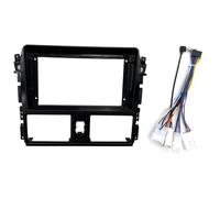 Façade D'autoradio 9 Pouces avec Grand Écran Format 2DIN Lecteur DVD Fixation sur Tableau De Bord pour Toyota pour Yaris pour Vios 2013-2016 PYPFQUMQGR(9 inch Frame Cable)