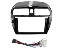 Façade D'autoradio 9 Pouces avec Lecteur Stéréo Android Double DIN Et Cadre DVD pour Mitsubishi pour Attrage 2012-2018 RESPUNEKBAH(UV Balck Cord)