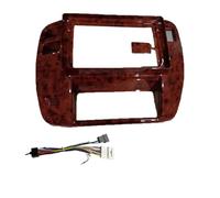 Façade D'autoradio 9 Pouces pour N&issan pour Patrol Y61 1997-2006 2 DIN, Installation sur Tableau De Bord Autoradio Cache Radio(LHD Wood Grain Cable)