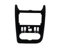 Façade D'autoradio Double DIN pour Dacia pour Logan pour Duster Adaptateur Cadre Panneau CD Garniture De Tableau De Bord WEFOLCC(Black)