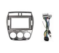 Façade d'autoradio DVD multimédia MP3 MP5 Audio stéréo avec câbles et Faisceau, pour City 2006-2013 (Caisson Gris en C)