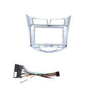 Façade d'autoradio Façade d'autoradio 9 Pouces Compatible avec Hyundai I-25 Accent Solaris Verna - Kit de Montage Audio et vidéo pour Tableau de Bord Auto Radio Cadre(Verna FrameB Cable)