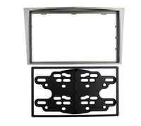 Façade d'autoradio Kit de Finition pour autoradio Double DIN (Cadre, façade, Panneau stéréo) Convient pour Opel Astra Auto Radio Cadre(Silver Grey 178X100 mm)
