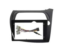 Façade D'autoradio Kit De Lecteur DVD GPS 9 Pouces Autoradio Fascia Android MP5 Cadre Panneau Tableau De Bord Stéréo 2din pour Civic Hatchback 2006 - 2012 Cadre Panneau(Frame Cable LHD)