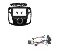 Façade D'autoradio Kit De Lecteur DVD Stéréo 9 Pouces Plaque Frontale pour Ford pour Focus 2012 - 2019 2018 2017 2016 Autoradio Fascia Cadre Radio(A-Frame Cord canbus)