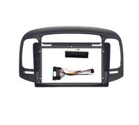 Façade D'autoradio pour Hyundai pour Accent 09-12 DVD Stéréo Cadre Plaque Adaptateur Montage Tableau Bord Installation Lunette Kit D’Outils Habillage 2 Din Cadre Panneau(Black-Cord)