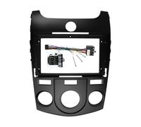 Façade d'autoradio pour KIA pour Forte pour Cerato Autoradio 2009-2012 Kit De Réaménagement du Panneau De Tableau Bord Écran 9 Pouces Radioblende Set(Black-MT-Cord)