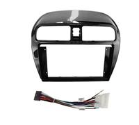 Façade D'autoradio pour Mitsubishi pour Attrage pour Mirage pour Spacestar 2012-2018(9 Pouces) Lecteur Stéréo Android 2 Din Unité Principale Panneau DVD Cadre Panneau(UV Balck Cord)