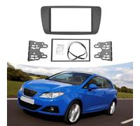 Façade d'autoradio stéréo 2 DIN - Kit adaptateur pour Ibiza 2008-2015 - Cadre intérieur de tableau de bord avec accessoires d'installation (178 x 102 mm)