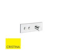 Façade de douche horizontale thermostatique Chromée 2 sorties THERMO UP - TRIVERDE - CRISTINA ONDYNA XT71251