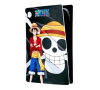 Façade de protection - KONIX - One Piece - PS5 - Silicone - Antichoc - Anti-rayures - Motif Luffy - Noir