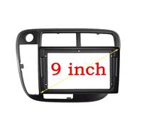 Façade de remplacement de 9 pouces for autoradio de voiture compatible avec Civic 1998-2000 (kit d'installation, façade, console, adaptateur, cache, intérieur, côté gauche).(Left Wheel)