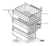 Facade de tiroir panier inferieur pour congélateur candy - 41022228 G