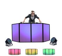 Façade Dj white avec 2 projecteur parled DMX superbe décoration sono - PA DJ MIX bar club mariage disco anniversaire prestation DJ
