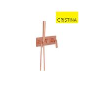 Façade douche/bain 2 sorties Or Rose Brossé - CRISTINA ONDYNA FL60234P