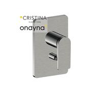 Façade douche encastree mitigeur 2 sorties metal brosse - CRISTINA ONDYNA BA68977