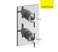 Façade douche thermostatique encastré 2 sorties Chromé Cross Road - CRISTINA ONDYNA XR75251
