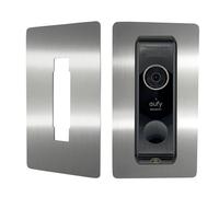 Façade en acier inoxydable pour Sonnette vidéo Eufy E340, 2K HD, S330, Slim - Support robuste et lame d'accessoires pour sonnette