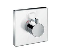 Facade en verre pour mitigeur thermostatique encastré ShowerSelect Glass haut débit blanc/chromé