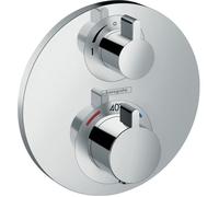 Façade encastrée - hansgrohe - Ecostat S - Chromé - 2 sorties - Limiteur de température réglable