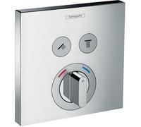 Façade encastrée - hansgrohe - ShowerSelect - 2 fonctions - Chromé - Douche murale