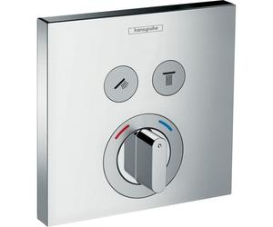 Façade encastrée - hansgrohe - ShowerSelect - 2 fonctions - Chromé - Douche murale