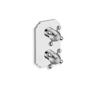 Façade externe encastrée en laiton pour thermostatique 2 sorties RETRO PARIGI - CRISTINA ONDYNA XP85251