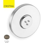 Façade externe pour buse hydromassante Métal Brossé Triverde - CRISTINA ONDYNA XT83377